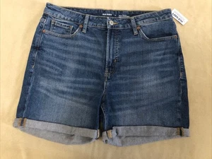 Old Navy Jean Shorts 14 Womens Nwt High Rise OG Straight Secret Smooth Pockets - Picture 1 of 4