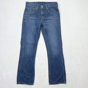 Levis 527 Bootcut Jeans Men's 29W 30L Blue Fade Denim Whiskers Heel Drag - Picture 1 of 11