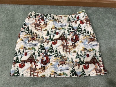 Loudmouth Christmas Santa North Pole Women's Golf Tennis Pickleball Skort 8 EUC - Image 1 of 4