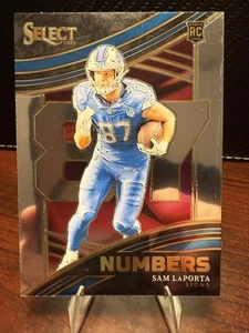 Sam LaPorta Rookie Numbers Insert Card #NMB-SLA 2023 Panini Select Lions NFL RC - Picture 1 of 2