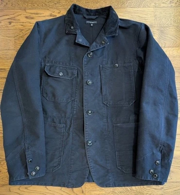 Chaqueta de leñador de ropa de ingeniería negra de algodón Ja para hombre Foto 1 de 4