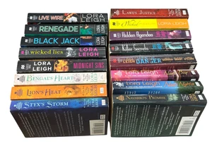 Lora Leigh Paperback Book Lot of 16 Paranormal Erotic Romance Suspense Nauti etc - Imagen 1 de 5