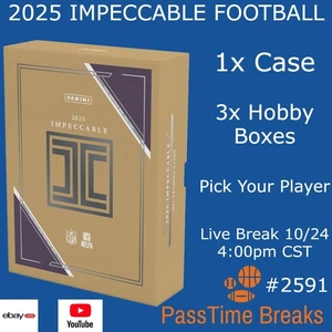 JOE GREENE 2025 PANINI IMPECCABLE FOOTBALL 1x Case 3x Hobby Box - PYP BREAK 2591 - Picture 1 of 1