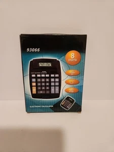 Calculator - Large Black Desktop Calculator - 8 Digit Display - New - Picture 1 of 7