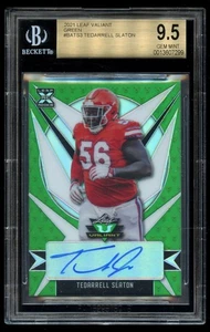 2021 Leaf Valiant Green AUTO #BATS3 Tedarrell Slaton /99 BGS 9.5 GEM MINT Rookie - Bild 1 von 2