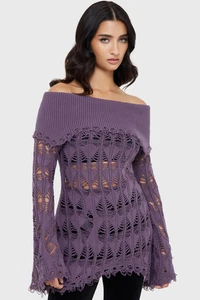 KILLSTAR Strickpullover - Shadow Wine Purple - Bild 1 von 35