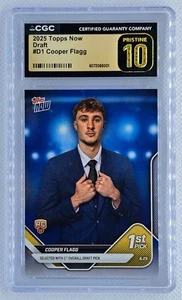 2025-26 Topps Now Cooper Flagg Draft RC Mavericks Rookie Pristine 10 Black Gold - Bild 1 von 4
