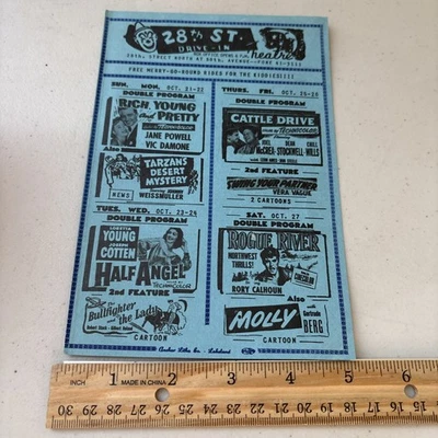 VTG 28th St Saint Petersburg Drive-In Theatre Program: Tarzan Gertrude Berg - Image 1 of 4