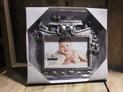 Marco de fotos de metal 3,5X5 Malden Noahs Ark color peltre dos por dos Foto 1 de 2