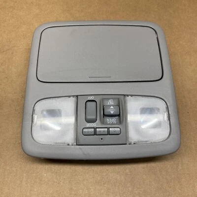 2004-07 Toyota Highlander OEM Overhead Dome Light Console Homelink Sunroof Grey - Image 1 of 4