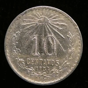 1934 Mexico 10 centavos BU .720 Silver 15mm KM 431 - Picture 1 of 2