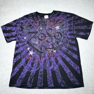 Led Zeppelin Shirt Men Extra Large ZoSo Tour Psychedelic Y2K Plant Page Hanes - Picture 1 of 16