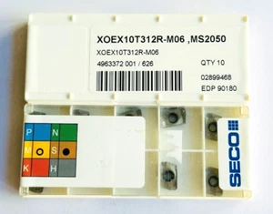 INSERTOS FRESADO SECO XOEX10T312R-M06, MS2050 ORIGINAL NUEVO 10 uds. - Imagen 1 de 2