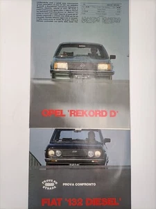 Clipping Ritaglio Articolo 1980 FIAT 132 DIESEL vs OPEL REKORD D Prova Confronto - Picture 1 of 3