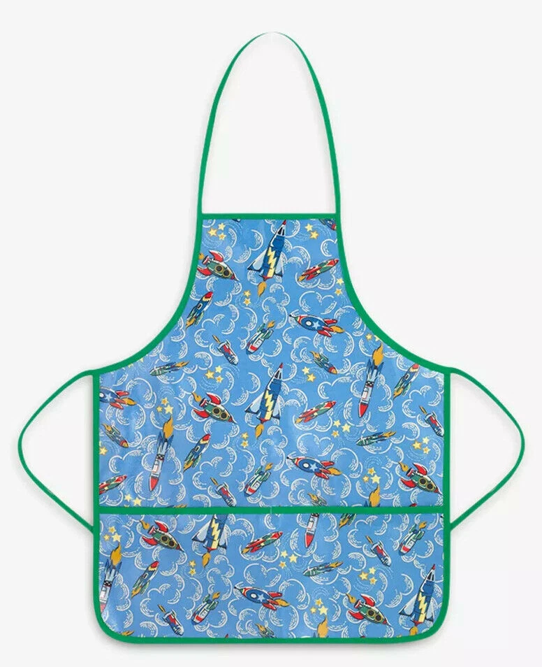 Cath Kidston Kids Blue Multi Rockets Apron RRP £12.00