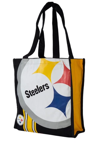 NFL Team Logo Reusable  Pittsburg Steelers Tote Grocery Tote Shopping Bag Cover