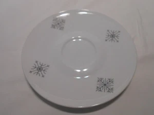50er Jahre Rosenthal Continental 6 1/2" Untertasse schwarz Schneeflocke Design - Bild 1 von 4