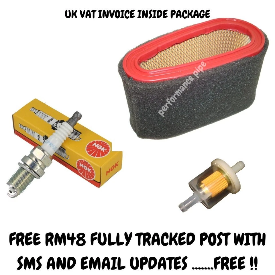 PERFORMANCE PIPE Mountfield 1530M 1530H 1538M 1538H Engine Service Kit - Plug, Air & Fuel Filter