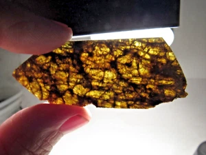 UNIQUE FIND! GREEN CRYSTALS! TRANSLUCENT NWA 7831 DIOGENITE METEORITE! 10.8 GMS - Picture 1 of 9