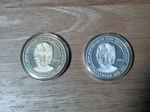 John Lennon Commemorative Silver and Gold Coins - 25th ANNIVERSARY!! - Picture 1 of 2