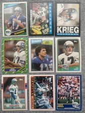 Dave Krieg Seattle Seahawks Legend 17-Card Lot 1984-1989 Topps Score Pro Set