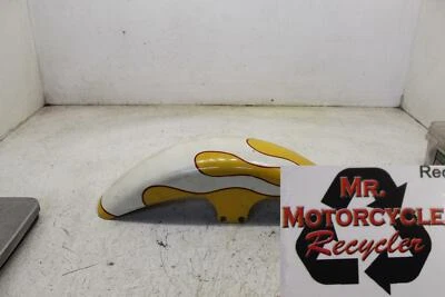 1996 SUZUKI SAVAGE 650 LS 650 OEM RED WHITE YELLOW FRONT WHEEL FENDER C26 - Image 1 of 4