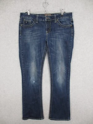 CG Cowgirl Up Women's Jeans Bootcut Mid Rise Medium Wash Size 31/34 Distressed - Image 1 of 4