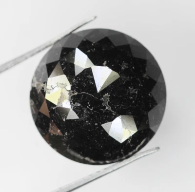 15.89 Ct Natural Loose Round Rose Cut Diamond Black Color Diamond For Ring - Image 1 of 4