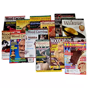 Wood Carving Woodworking Crafts 12 Magazines 1992-2006 Woodcarving Illustrated - Picture 1 of 6