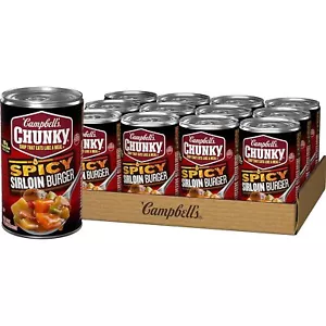Campbell's Chunky Soup, Spicy Sirloin Burger Soup, 18.8 Oz Can (Case O - Picture 1 of 9