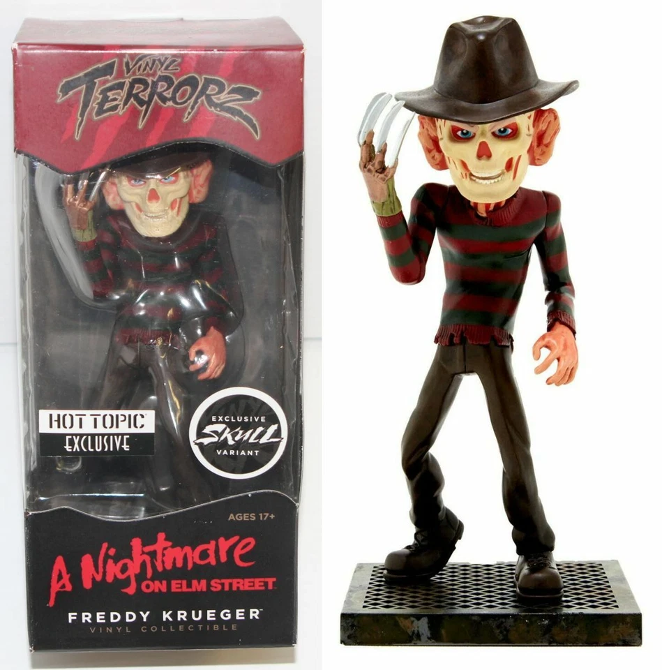 Freddy Krueger Cryptozoic Hot Topic Skull Variant Statue & Regular State 2 Set