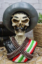Day of The Dead Skeleton Emiliano Zapata Salazar Patriotic Bust Figurine Skull