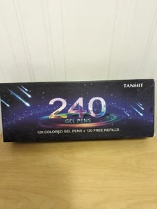 Tanmit 240 Gel Pens Set 120 Colored Gel Pen Plus 120 Refills For Adults Coloring - Picture 1 of 2