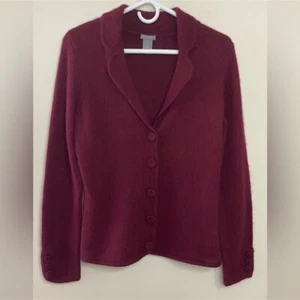 Ann Taylor Angora/ Wool/ Cashmere Blend Cardigan Button Up Sweater Sz Medium - Picture 1 of 24