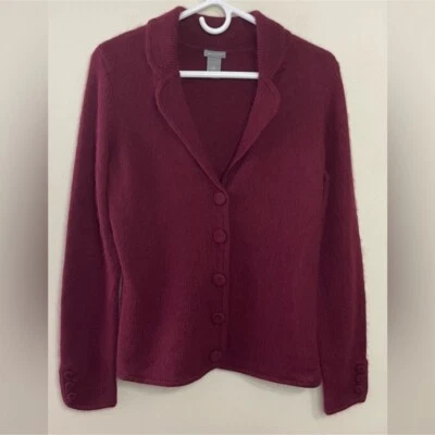 Cardigã Ann Taylor mistura angorá/lã/cashmere suéter com botões tamanho médio - Imagem 1 de 4