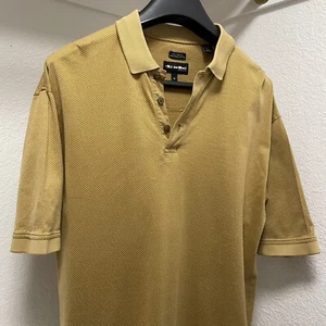 Bolle Golf 60's 2ply Mercerized Cotton Yellow/Mustard Polo Shirt Mens Size M - Picture 1 of 9