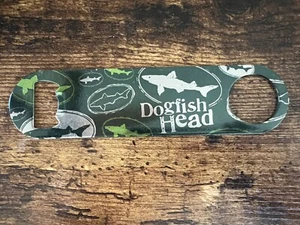 LARGE 7" DOGFISH HEAD BEER METAL COOL DARK GREEN METAL BOTTLE OPENER HOPS HEADS - Picture 1 of 6