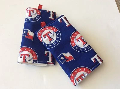 Capas de alça/almofadas de sucção feitas à mão Texas Rangers para Ergo e outras transportadoras - Imagem 1 de 4
