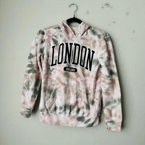 Abercrombie Kids tie dye hoodie 15/16 pink gray - Picture 1 of 8
