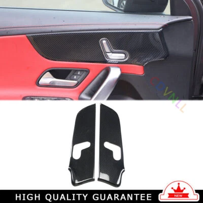 Car Inner Door Panel Cover Trim For Mercedes Benz AMG35 2019-2021 Carbon Fiber - Image 1 of 4