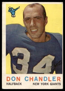 1959 Topps #49 Don Chandler New York Giants VG-VGEX crease - Picture 1 of 2