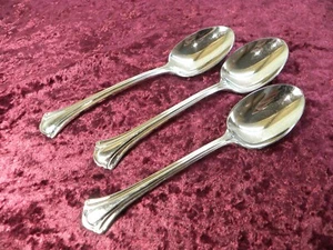 GRAND BALLROOM 3 Oval Soup / Place Spoons Wallace Stainless Steel Flatware CHINA - Picture 1 of 3
