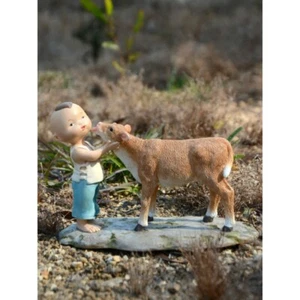 Hirte Junge Statue lustige Figur Ornament Haus Garten Rasen Deko  - Bild 1 von 8