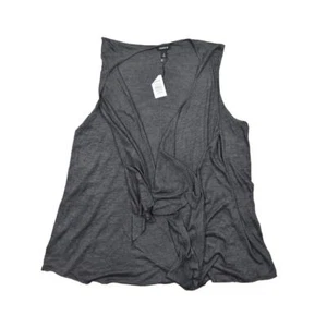 NEW Torrid Plus Size 2 Gray Cardigan Sweater - Drape Vest Open Front - Picture 1 of 7