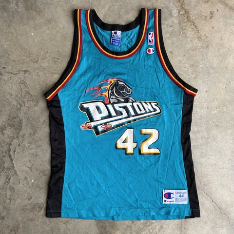 Vintage Jerry Stackhouse 42 Detroit Pistons Champion NBA Basketball Jersey Sz 44 Cover