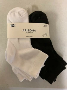 Arizona Jean Co. Kids Girls 10 Pack Ankle Socks C22 - Picture 1 of 2