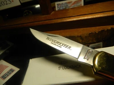 CARPETA PERSONALIZADA WINCHESTER 5" BLOQUEO 440 S.S. HOJA MANGO CORELON HECHO EE. UU. 2022 Foto 1 de 4