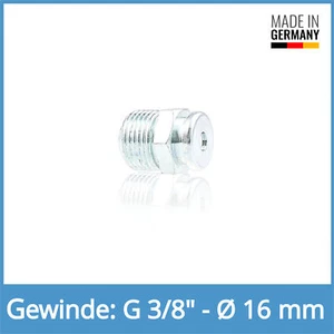 DIN 3404 M1 G 3/8" Stahl verzinkt mit Stabventil Flachschmiernippel - Picture 1 of 1