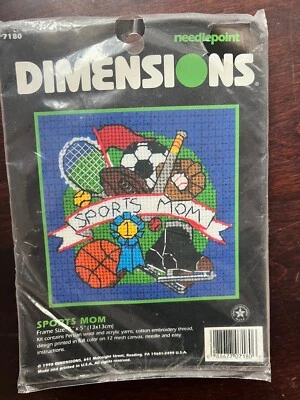 Kit de punta de aguja "Sports Mom" de colección Dimensions #7180 NUEVO Foto 1 de 2