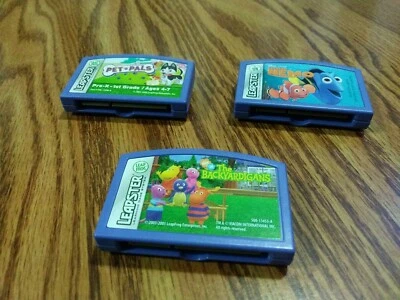 LeapFrog Leapster Lot of 3 Games - Finding Nemo - Backyardigans - Pet Pals - Image 1 of 4